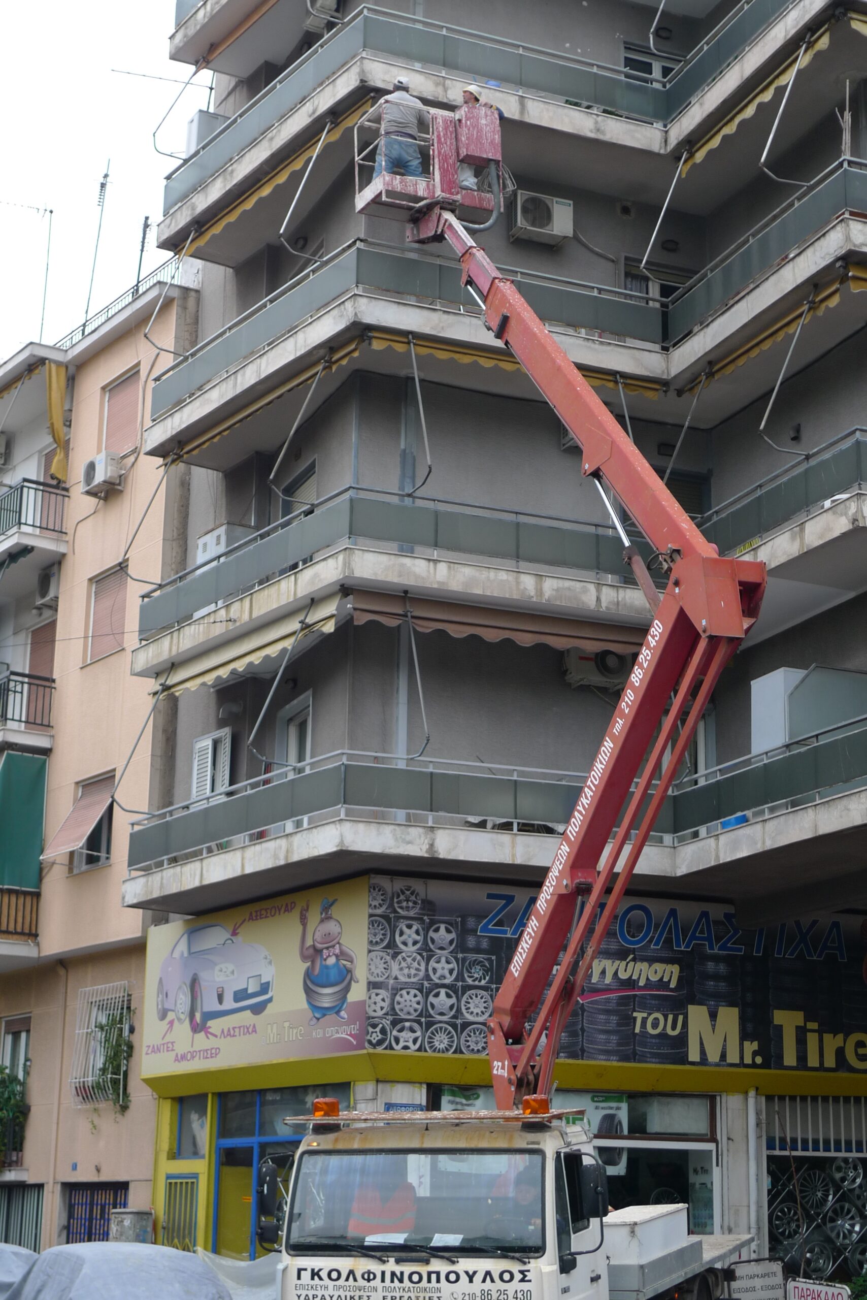 Επισκευή μπαλκονιού πολυκατοικίας χωρίς σκαλωσιές